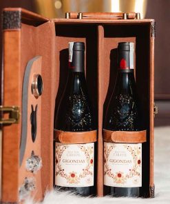HỘP QUÀ DA 2 Chai Rượu Vang Pháp Selection Cabasse Gigondas