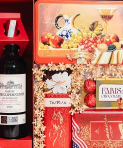 HỘP QUÀ LINH VŨ ĐÓN XUÂN RƯỢU CHATEAU GRAND CLAPEAU OLIVER
