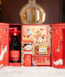 HỘP QUÀ LINH VŨ ĐÓN XUÂN RƯỢU LU CEPPU